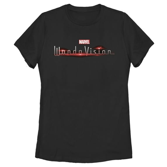 Women's Marvel WandaVision Logo Graphic Tee Black Large