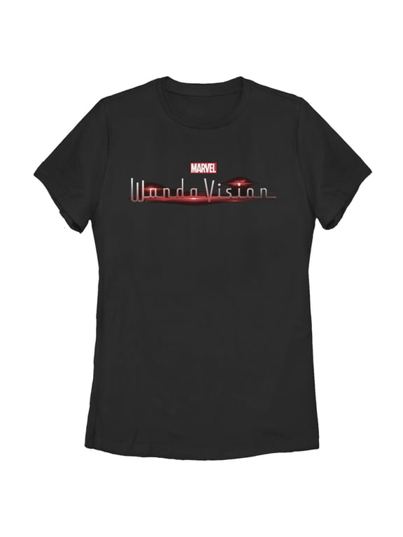 Women's Marvel WandaVision Logo Graphic Tee Black Medium