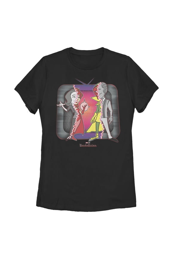 Women's Marvel WandaVision Secret Identities Graphic Tee Black 2X Large
