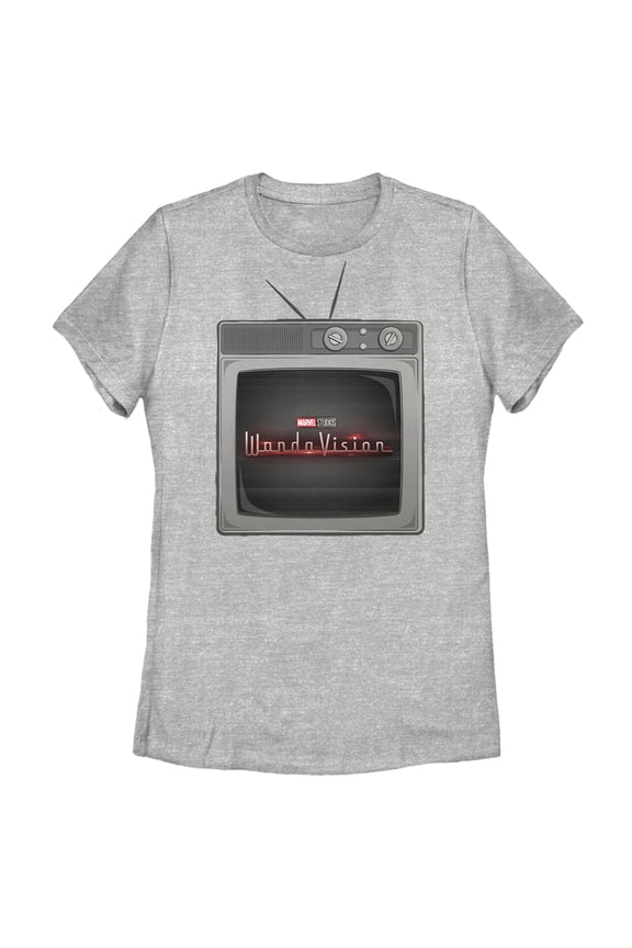 Women's Marvel WandaVision TV Logo  Graphic Tee Athletic Heather 2X Large