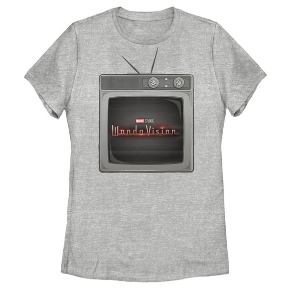 Women's Marvel WandaVision TV Logo  Graphic Tee Athletic Heather Small