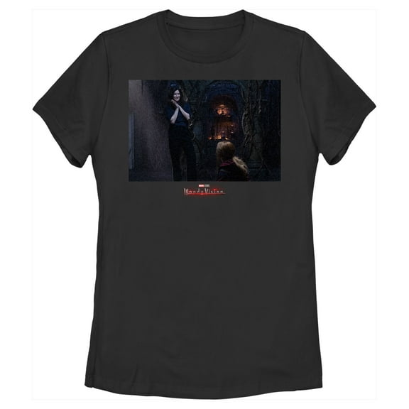 Women's Marvel WandaVision Wanda and Agatha  Graphic Tee Black Small