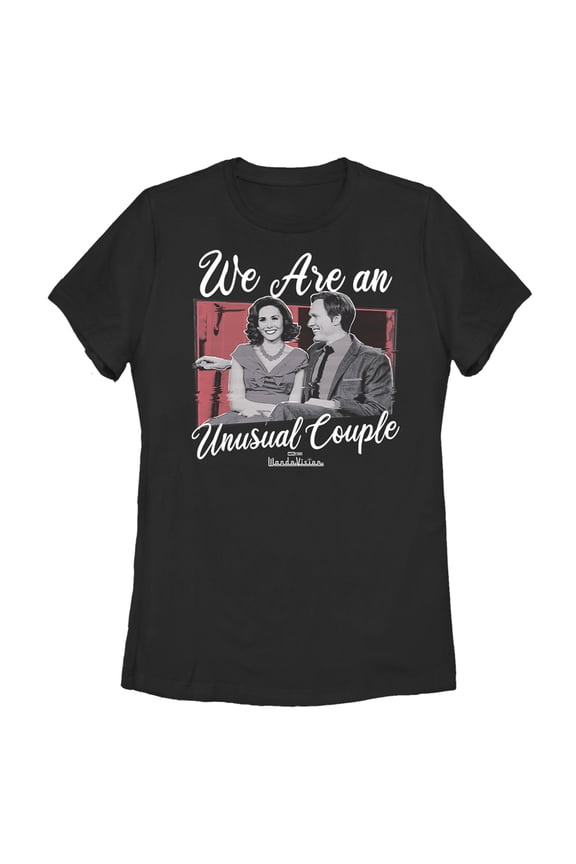 Women's Marvel WandaVision We are an Unusual Couple  Graphic Tee Black X Large