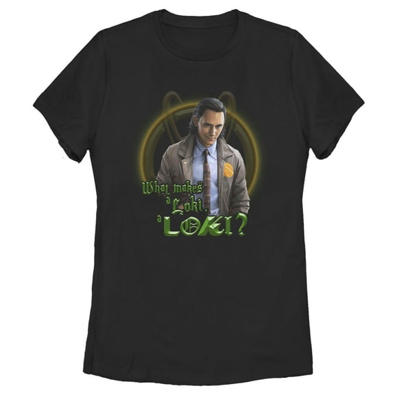 Women's Marvel What Makes a Loki, a Loki?  Graphic Tee Black X Large
