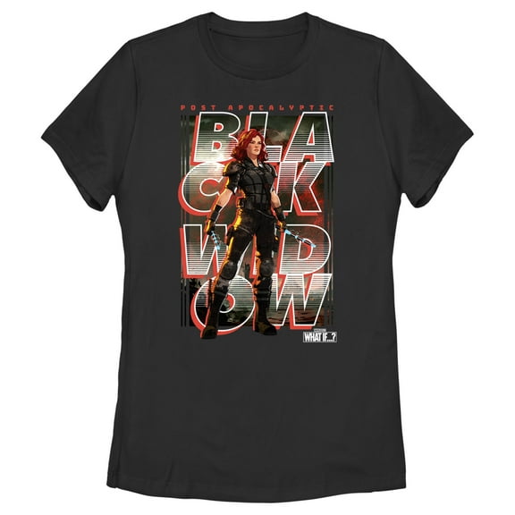 Women's Marvel What if…? Apocalypse Black Widow Graphic Tee Black X Large