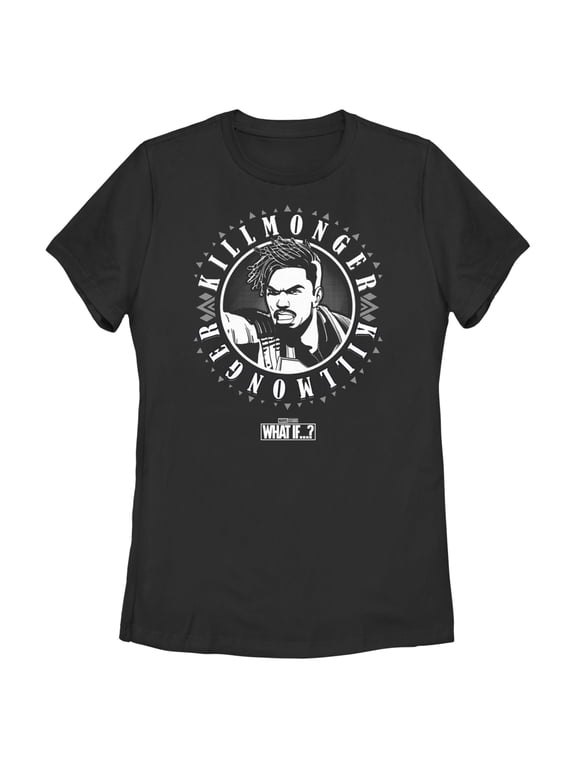 Women's Marvel What if…? Erik Killmonger Graphic Tee Black Medium