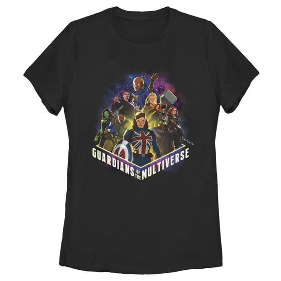 Women's Marvel What if…? Guardians of the Multiverse  Graphic Tee Black Medium