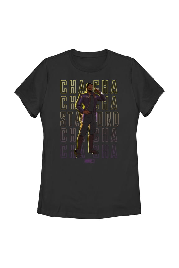 Women's Marvel What if…? T'Challa Graphic Tee Black Small