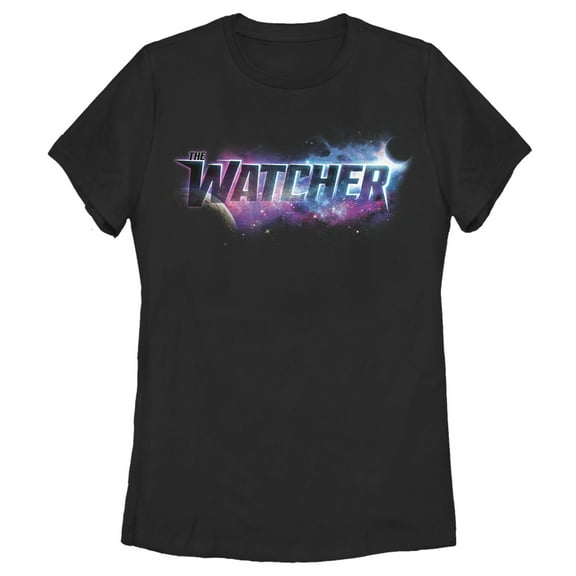 Women's Marvel What if…? Watcher Logo Graphic Tee Black Medium