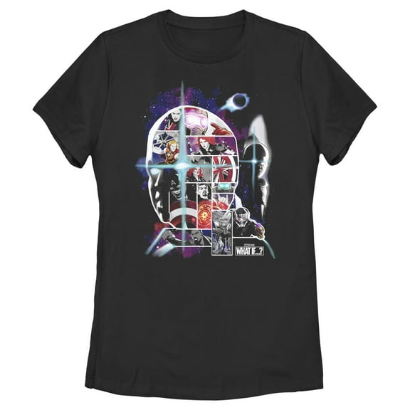 Women's Marvel What if…? Watcher Panels  Graphic Tee Black Medium