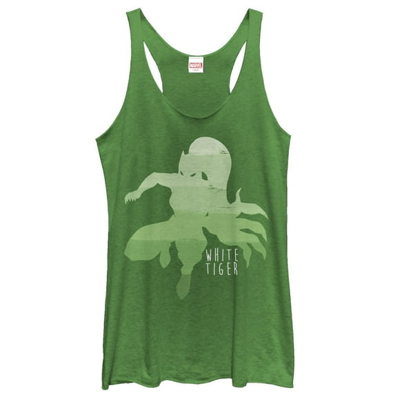 Women's Marvel White Tiger Claws Racerback Tank Top Envy Green Small