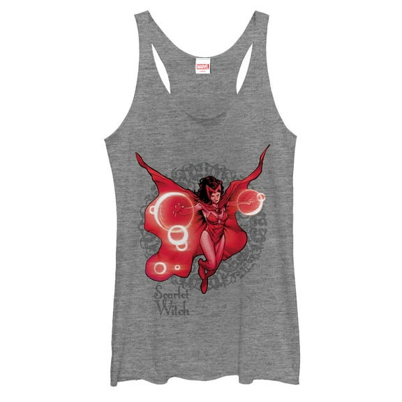 Women's Marvel Witch Hex Racerback Tank Top Gray Heather Large