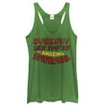 thumbnail image 1 of Women's Marvel Work Out Like Spider-Man  Racerback Tank Top Envy Green Small, 1 of 3