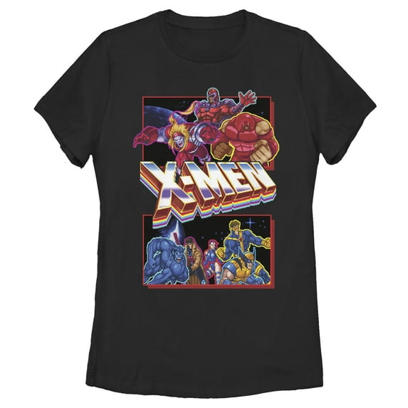 Women's Marvel X-Men Arcade Crew Graphic Tee Black Small