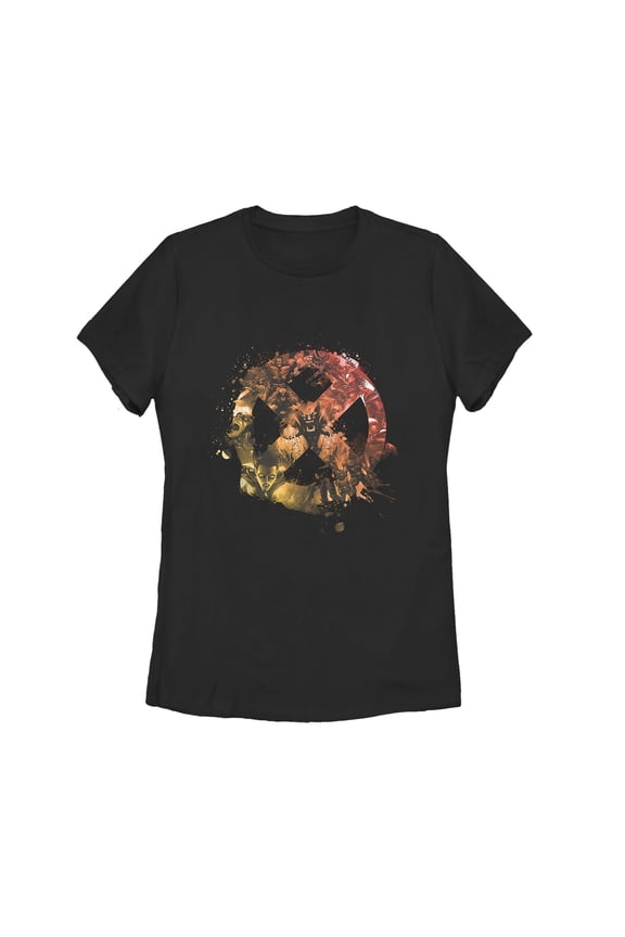Women's Marvel X-Men Collage Logo Graphic Tee Black Small