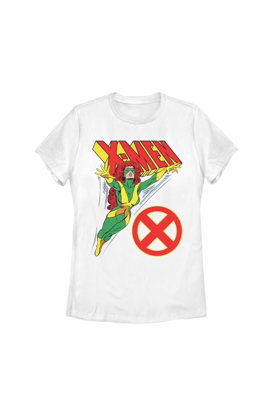 Women's Marvel X-Men Jean Grey Flight  Graphic Tee White 2X Large