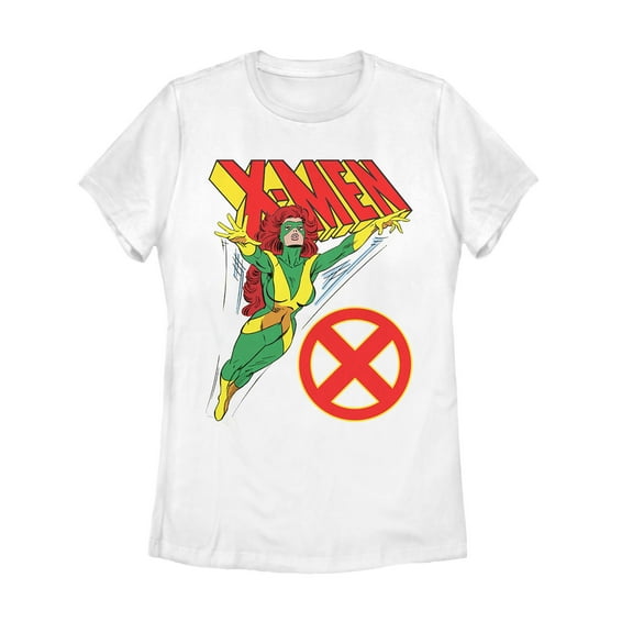 Women's Marvel X-Men Jean Grey Flight  Graphic Tee White Small