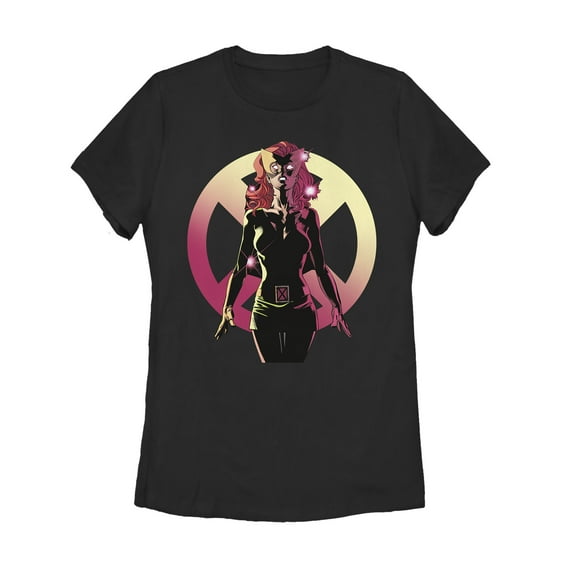 Women's Marvel X-Men Jean Grey Logo  Graphic Tee Black X Large