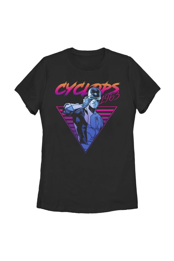 Women's Marvel X-Men Retro Cyclops  Graphic Tee Black X Large