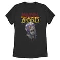 thumbnail image 1 of Women's Marvel Zombies Captain America Face Graphic Tee Black Small, 1 of 3