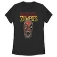 thumbnail image 1 of Women's Marvel Zombies Deadpool Face  Graphic Tee Black 2X Large, 1 of 3