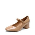 thumbnail image 1 of Women's Mary Jane Block Heel Pumps with Square Toe and Buckle Strap, 1 of 7