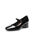 thumbnail image 1 of Women's Mary Jane Block Heel Pumps with Square Toe and Buckle Strap, 1 of 5