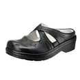 thumbnail image 1 of Women's Mary Jane Clogs and Mules Leather Shoes With Arch Support Black Floral Size 10.5 M US, 1 of 9