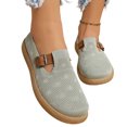 thumbnail image 1 of Women's Mary Jane Flats Comfortable Knit Walking Shoes Wide Toe with Adjustable Strap Breathable Casual Flats for Work Travel, 1 of 9