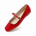 thumbnail image 1 of Women’s Mary Jane Flats Shoes Adjustable Buckle Strap Square ToeFlat Dress Shoes Versatile Daily Flat Shoes, 1 of 1