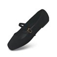thumbnail image 1 of Women’s Mary Jane Flats Shoes Adjustable Buckle Strap Square ToeFlat Dress Shoes Versatile Daily Flat Shoes, 1 of 1