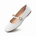 thumbnail image 1 of Women’s Mary Jane Flats Shoes Adjustable Buckle Strap Square ToeFlat Dress Shoes Versatile Daily Flat Shoes, 1 of 1