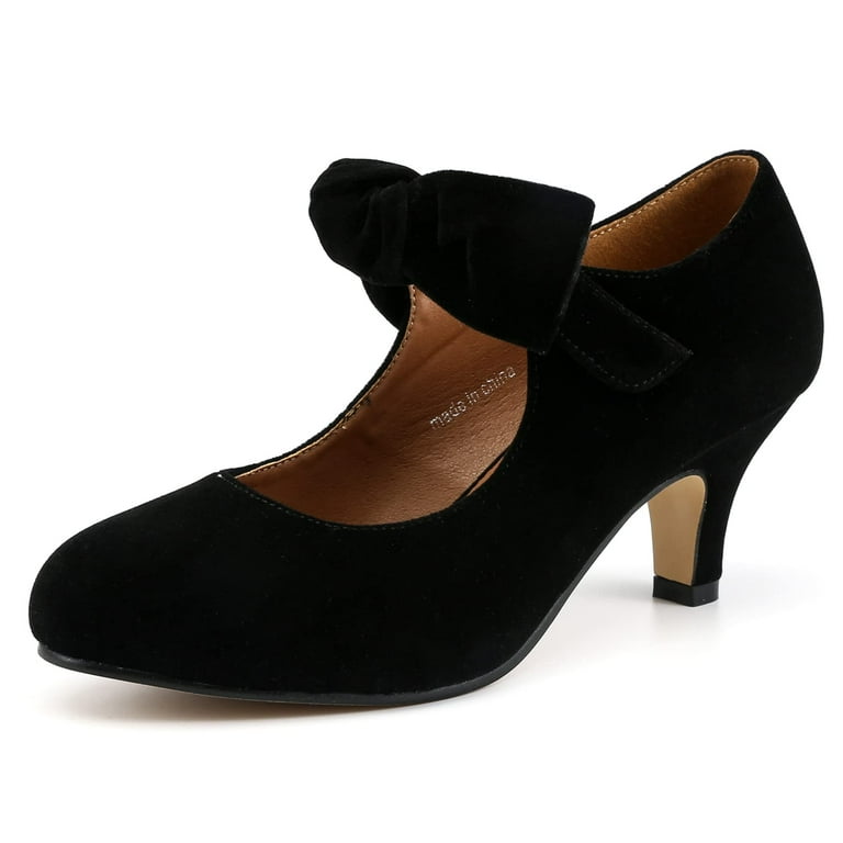 Classic black pumps round toe sales