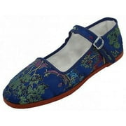 Women's Mary Jane Shoes Brocad Flat Slip On Cotton Ballet Colors