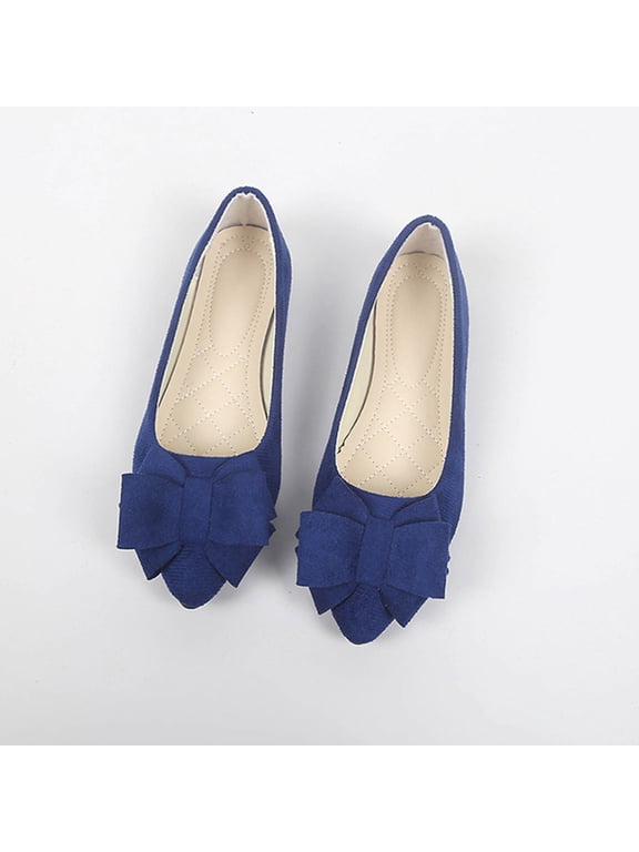 Women's Mary Jane Walking Shoes Solid Color Flats Slip on Casual Sneakers Womens Non Slip Woven Walking Shoes Trainers for Spring Summer Blue 9.5