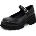 thumbnail image 1 of Women's Mary Janes Oxfords Dress Platform high Heels Loafers Shoes for Office Lady, 1 of 7