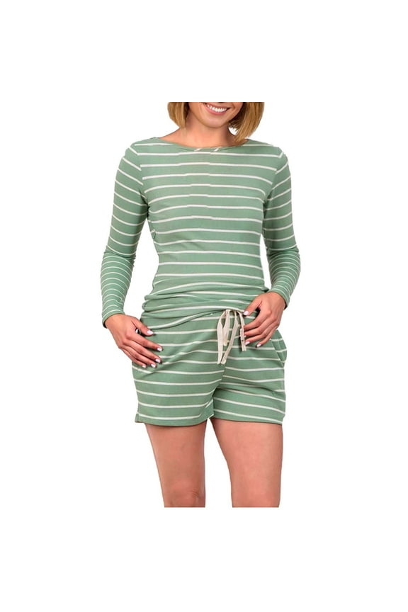 Women's Maternity 2 Piece Outfit Tie Dye Pajamas Set Short Sleeve Tee Shirt and Biker Shorts Pregnancy Lounge Set