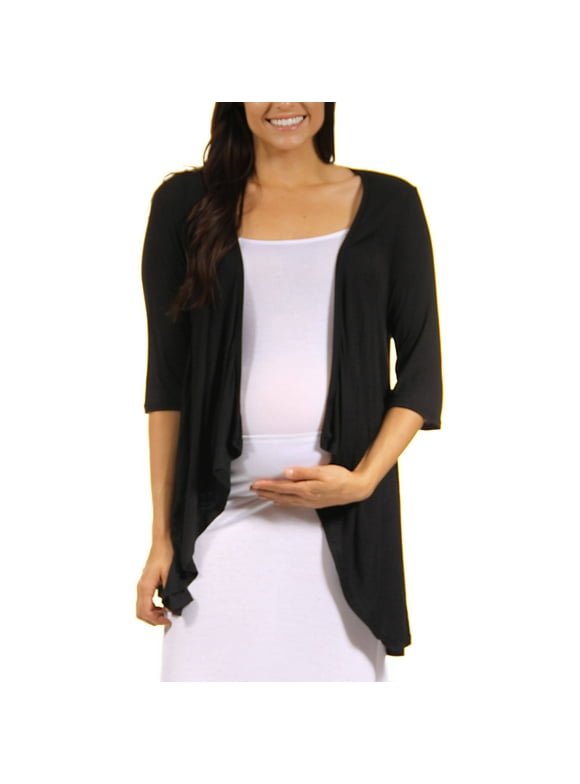 Women's Maternity 3/4-sleeve Open Shrug