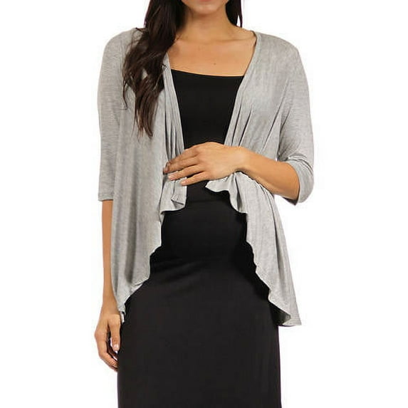 Women's Maternity 3/4-sleeve Open Shrug