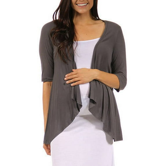 Women's Maternity 3/4-sleeve Open Shrug