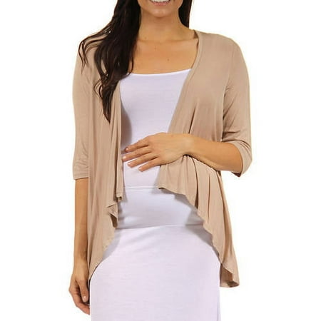 Women's Maternity 3/4-sleeve Open Shrug