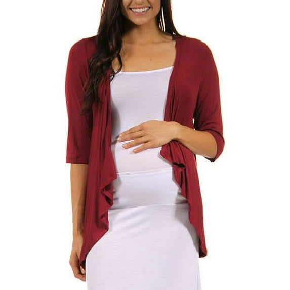Women's Maternity 3/4-sleeve Open Shrug