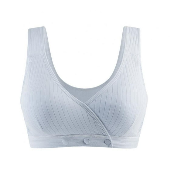 Women's Maternity Breastfeeding Bra Overnight Nursing Wide Band Shoulder Straps Sleep Bra Plus Size