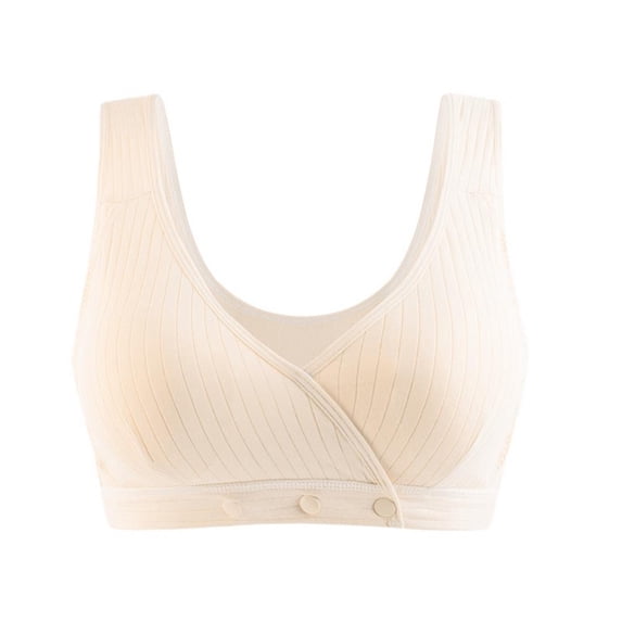 Women's Maternity Breastfeeding Bra Overnight Nursing Wide Band Shoulder Straps Sleep Bra Plus Size