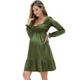 thumbnail image 1 of Women's Maternity Dresses A Line Sweetheart Neck Ruffle Flowy Mini Boho Maternity Dress, 1 of 5