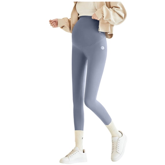 Women's Maternity Leggings - Buttery Soft Belly Support Yoga Pants Over Bump Workout Leggings Adjustable High Waisted Pregnancy Workout Trousers Comfortable Stretchy Joggers Tights