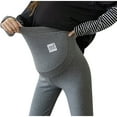 thumbnail image 1 of Women's Maternity Leggings Over The Belly Pregnancy Warm Yoga Workout Active Pants Dark Gray S, 1 of 7