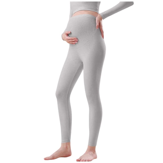 Women's Maternity Leggings Over The Belly Pregnancy Yoga Pants Active Wear Workout Leggings,Gray,XXXL