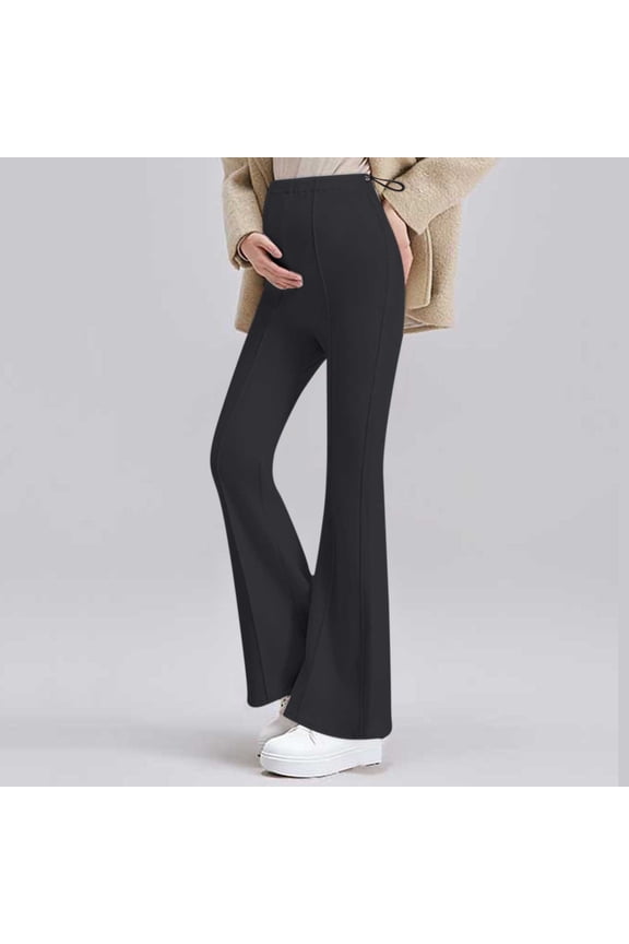 Women's Maternity Leggings with Pockets High Waist Comfortable Over Bump Buttery Soft Belly Support Pregnancy Leggings Activewear Yoga Pajama Trousers for Workout Gym Sports Black M