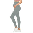 thumbnail image 1 of Women's Maternity Leggings - Soft and Breathable Tights Burgundy Small, 1 of 1